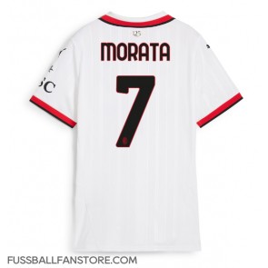 AC Milan Alvaro Morata #7 Replik Auswärtstrikot Damen 2024-25 Kurzarm